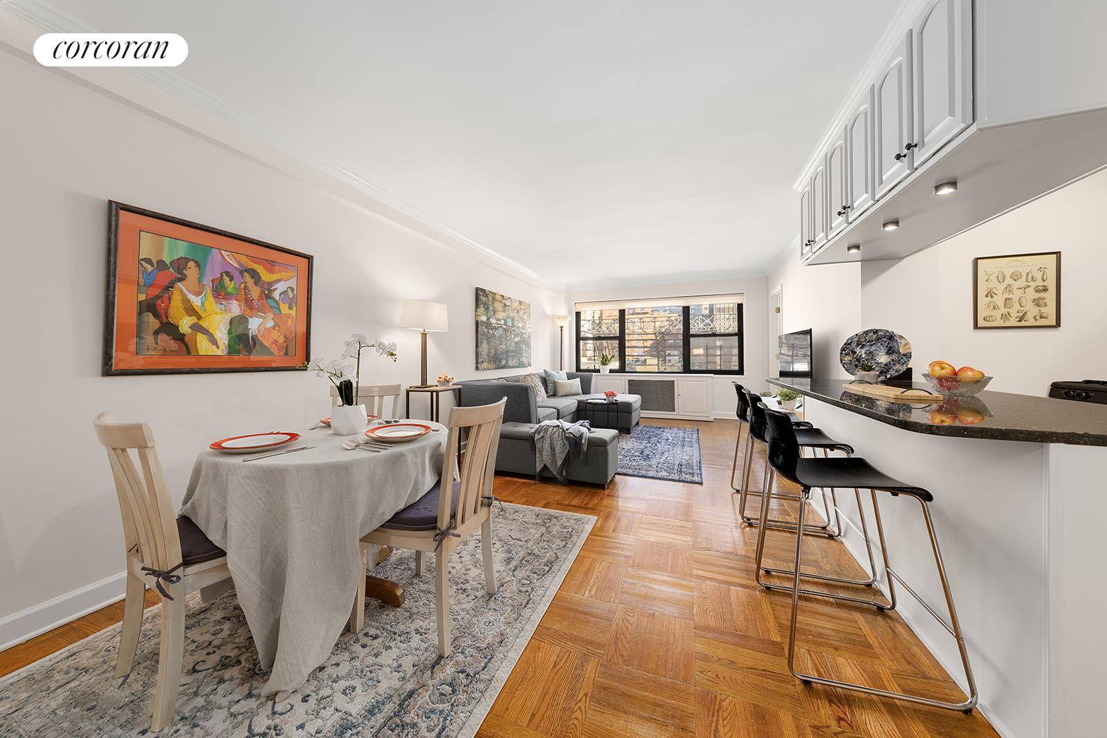 347 East 53rd street apt 8C is an oversized north facing QUIET junior 4 in the desirable Sutton Place neighborhood with low maintenance.