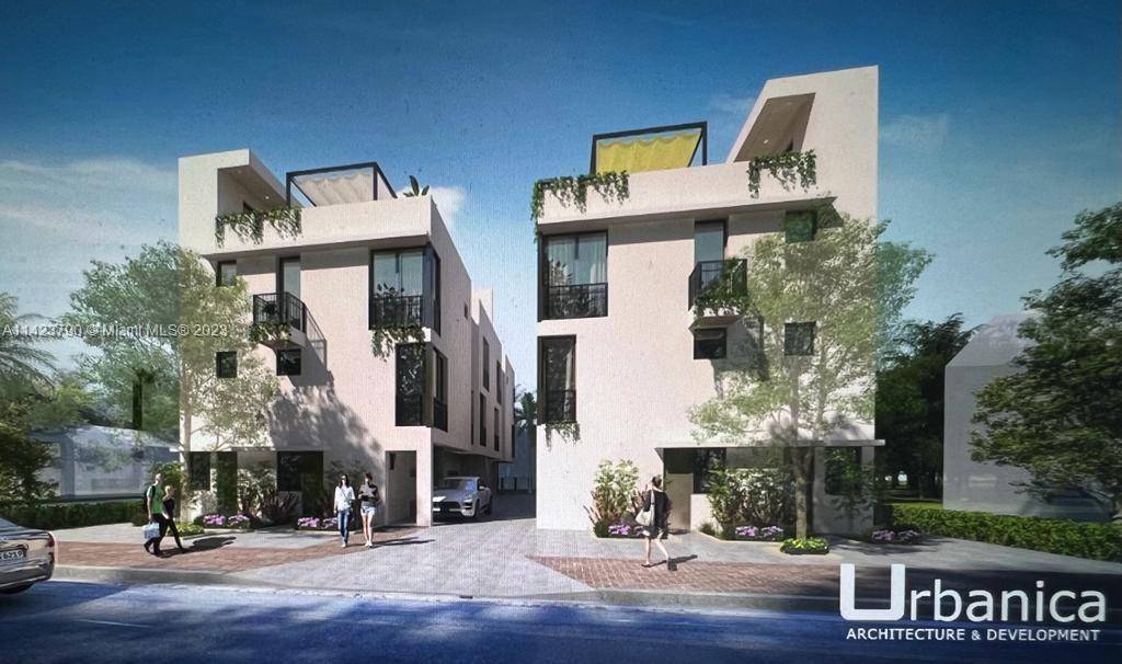 Presenting Chateau Maison De Ville an 8 unit permit approved 4 story townhome development with 12 parking spaces in Miami, FL near Magic City Little River Developments.