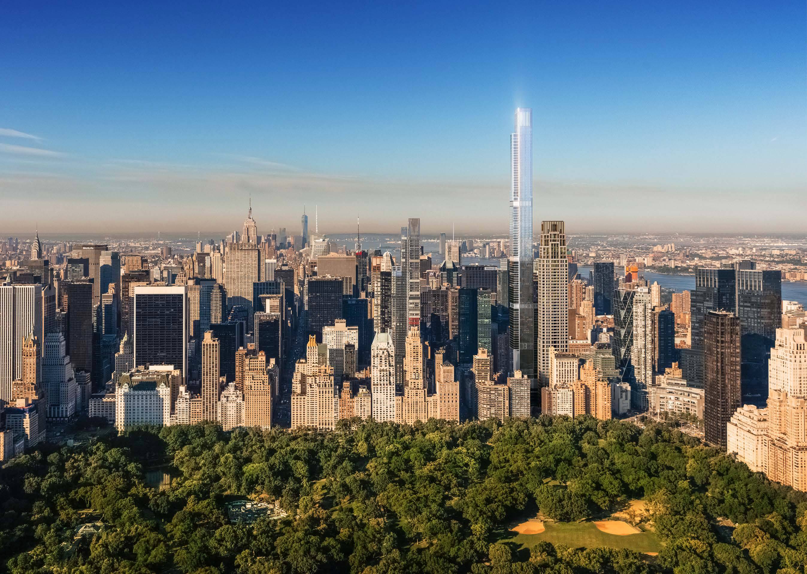 Reside over 850' above New York City in this half floor residence at Central Park Tower.