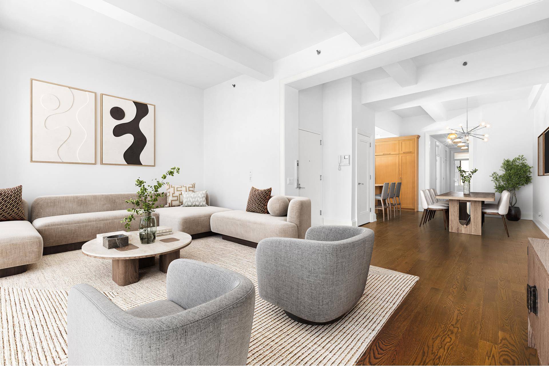 Experience unparalleled urban elegance in this exquisite, full floor, two bedroom flex three bedroom, two bathroom NoMad condominium loft, where contemporary luxury meets the timeless charm of a full service ...