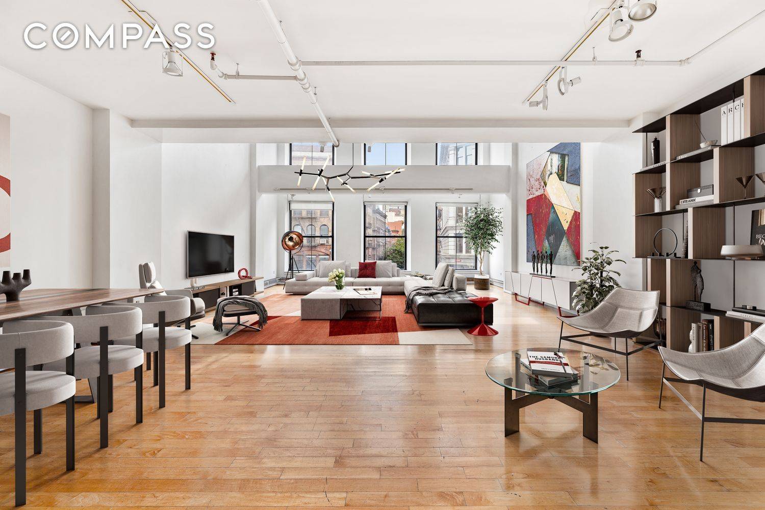With a view looking directly down Spring Street, this 2, 177 SF full floor loft provides the perfect open floor living space, which could also be used as a gallery ...