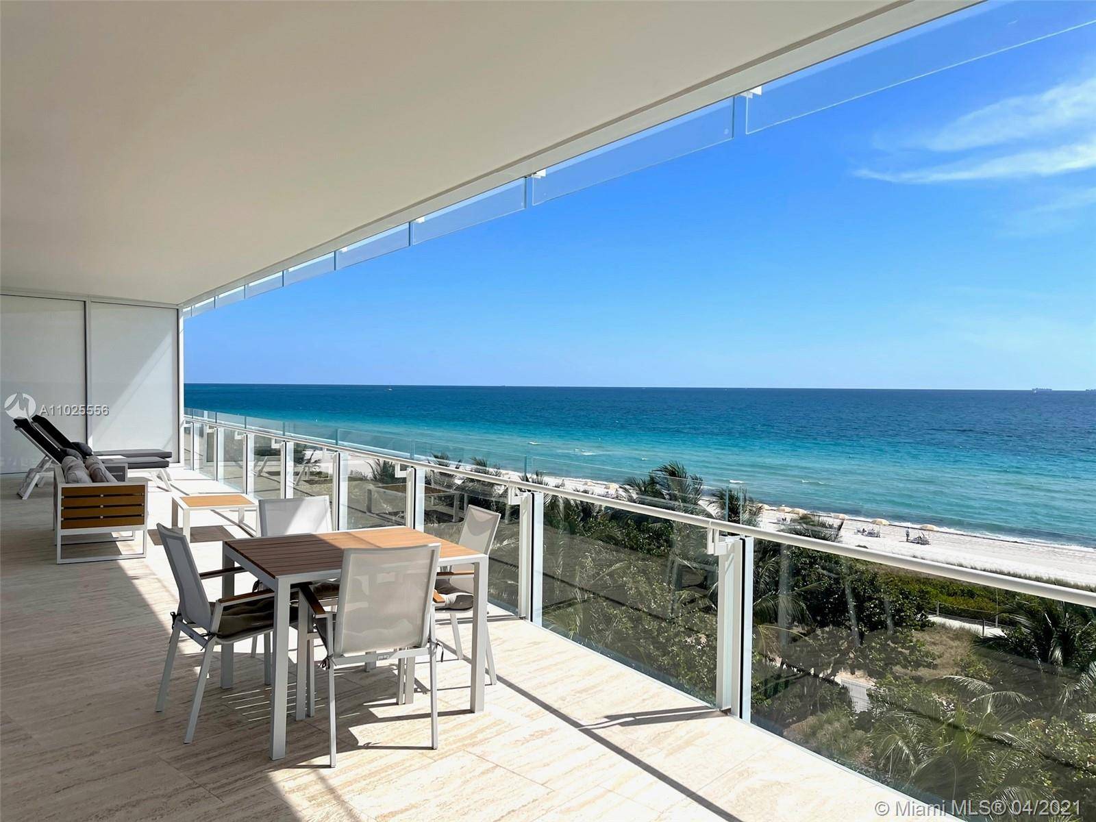 Full Service Building Designed by Pritzker Prize winning architect Richard Meier, this Surf Club Four Seasons residence boasts a total living area of 3, 409 sq ft.