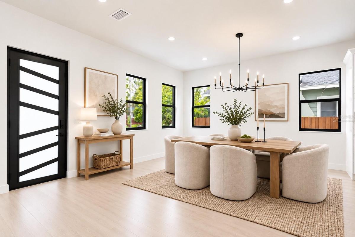 Entrance / Dining Room Virtually Staged