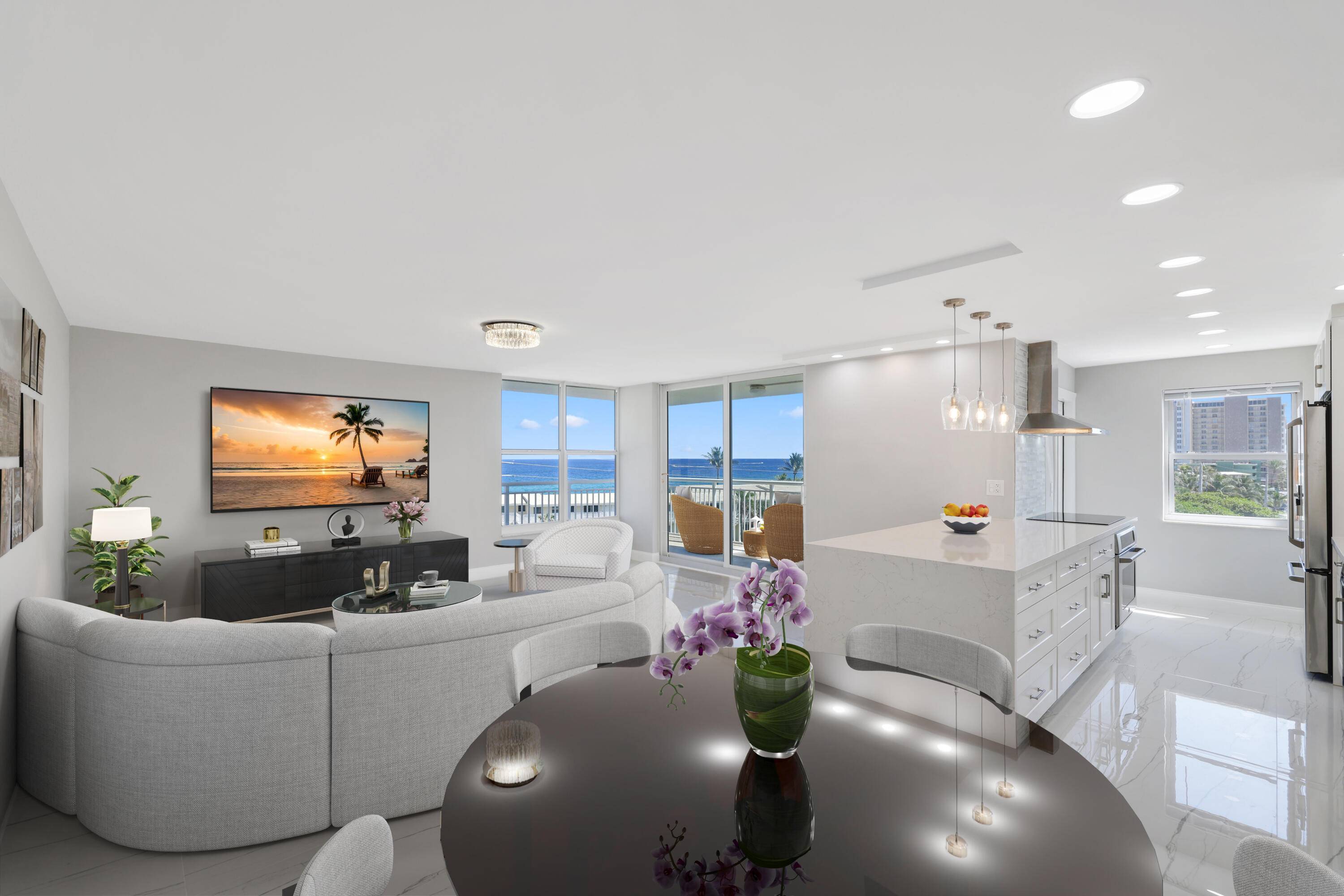 Introducing a stunning condo on Millionaire Mile, offering breathtaking ocean and Intracoastal views between Deerfield Beach Pier and Lighthouse Tower.