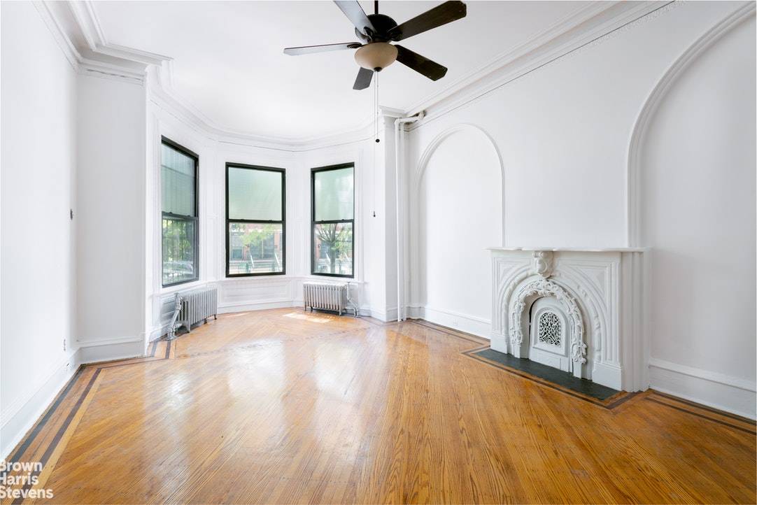 Stately and solid, this 21 foot wide, four story brownstone is available for sale for the first time in 50 years.