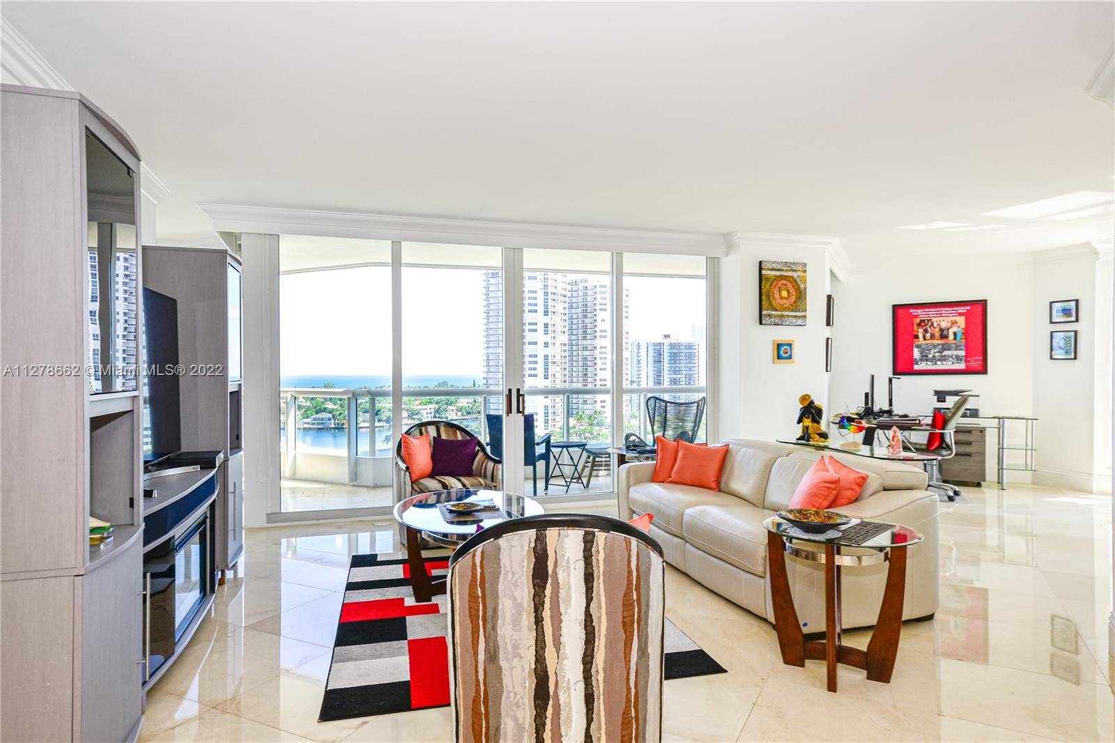 Beautiful 3 2 condo at the South Tower at The Point in Aventura w water and city views.