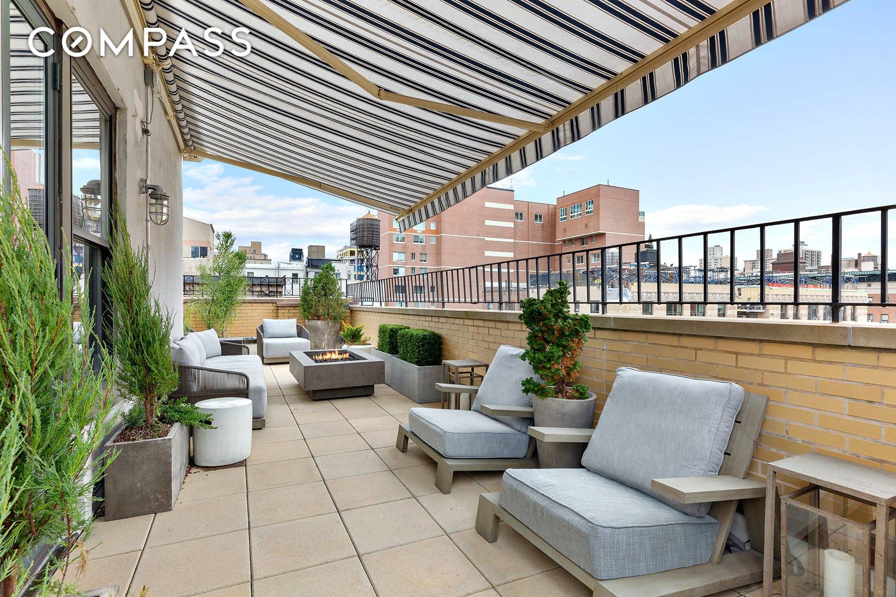 Exquisitely Renovated Penthouse with Generous Wrap Terrace This flawless, and brilliantly sunny two bedroom, two and a half bathroom penthouse includes a walled wrap terrace, measuring approximately 623 square feet.