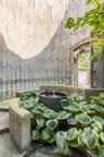 Detailed view of a garden pond Entrance