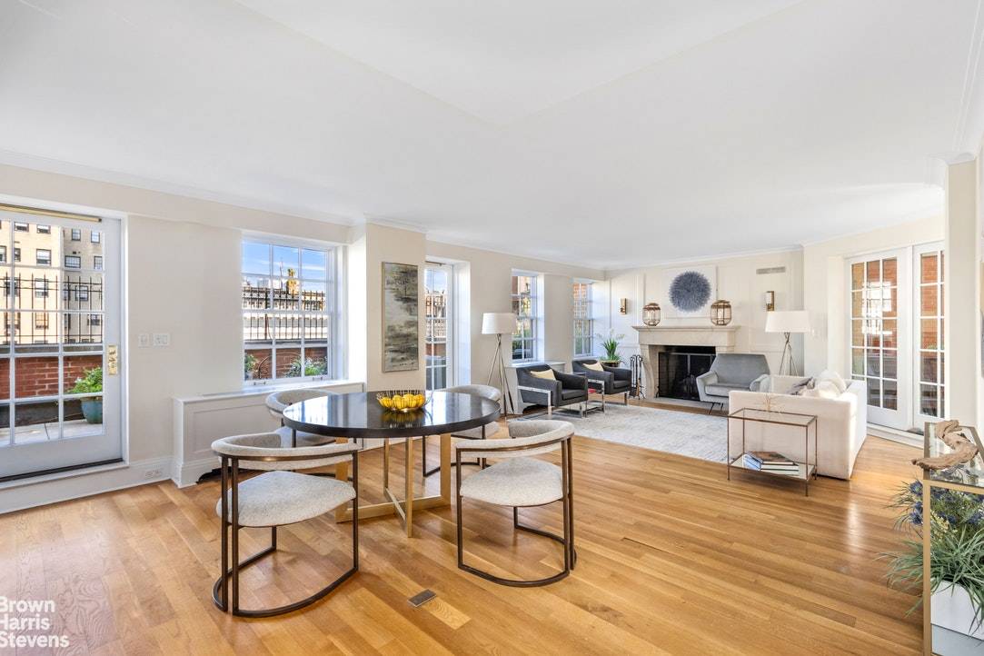 Perfectly situated on 72nd Street between Madison and Park Avenues, this extraordinary duplex penthouse occupies the entire 18th and 19th floors of this white glove condominium.