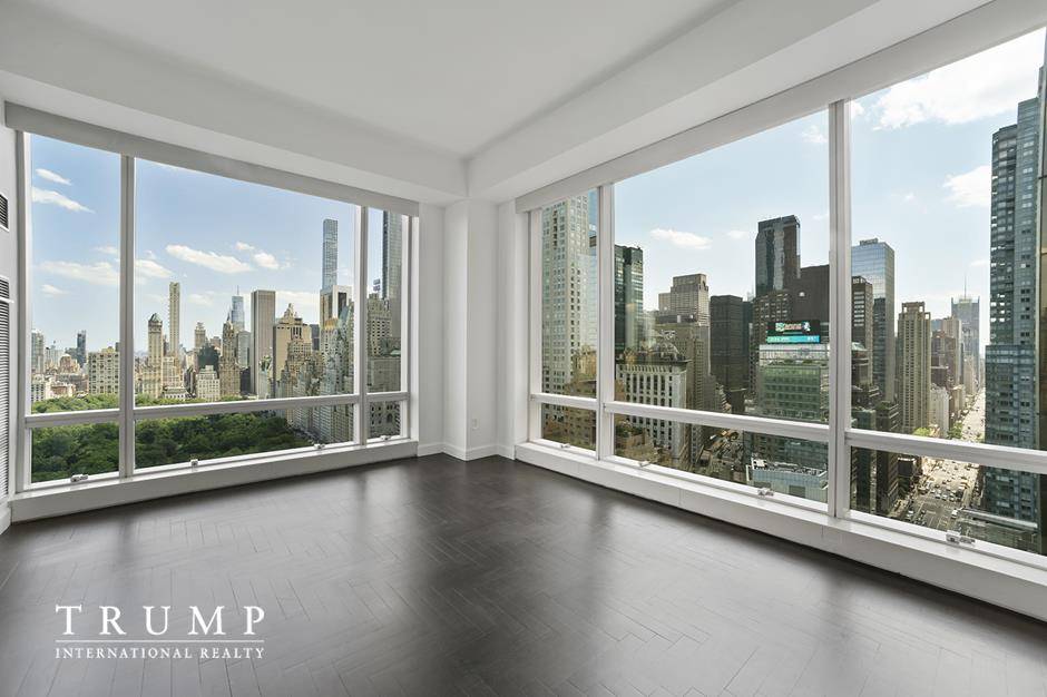 Enjoy spectacular views of Central Park and Columbus Circle from this bright and beautiful and 2 bedroom 2.
