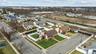 Aerial perspective of suburban area