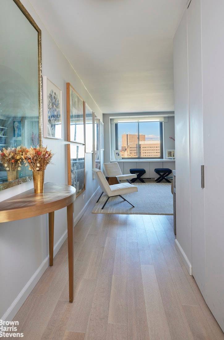Apt. 21E is 750 Sq. Ft. in excellent renovated condition with high city and oblique Central Park views.