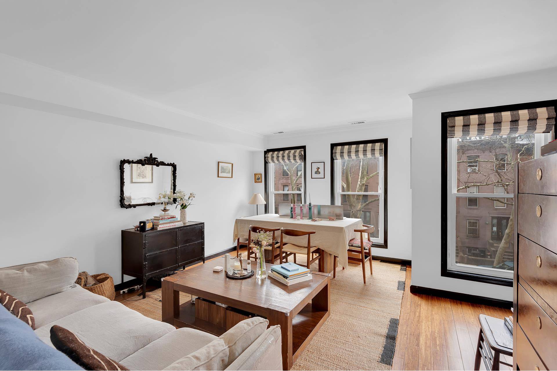 Nestled in the vibrant enclave of Clinton Hill, this meticulously renovated duplex presents a harmonious blend of classic charm and contemporary comforts.