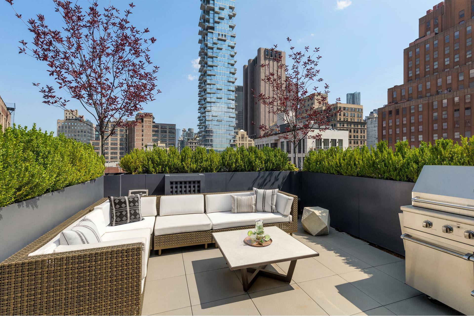Unique, one of a kind, stunning Tribeca 3 story Penthouse in boutique condo building.