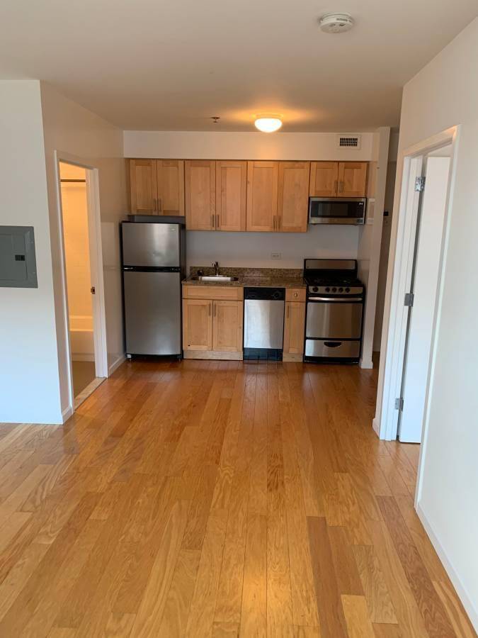 One 1 apartment with oversized windows with eastern Queens exposuresAvailable NOW for immediate occupancyHardwood floors throughoutStainless steel appliances including dishwasher and microwaveLaundry in building for tenants' useConvenient to major transpo