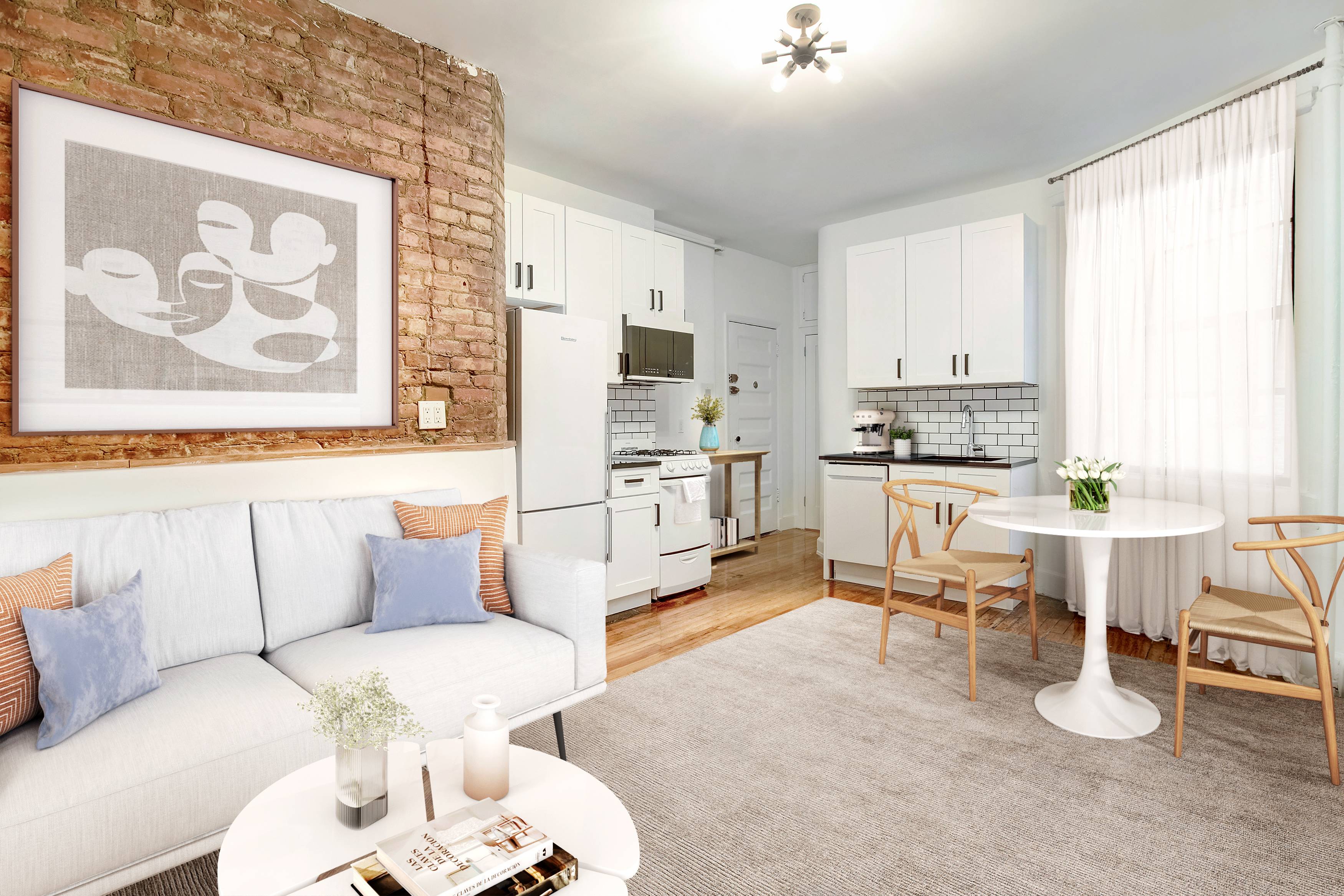 SoHo Investor Friendly Co Op Pre War 3BD 1BA Open Floor Plan, Spacious Bedrooms, Renovated Kitchen with Dishwasher and Touch Microwave, Exposed Brick, and Sprawling Hardwood Floors in a Pet ...