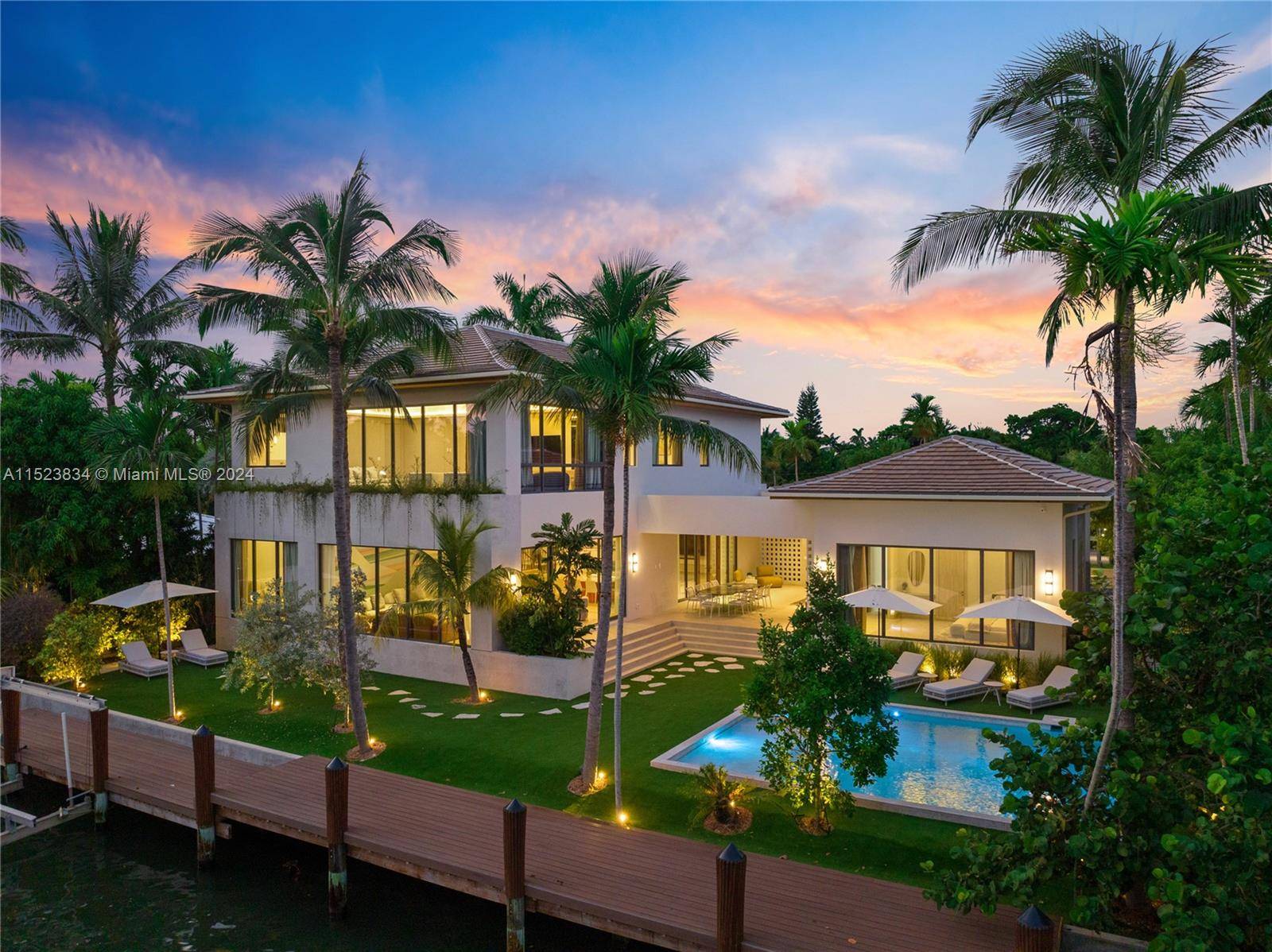 Brand new construction completed in 2023, this waterfront home has been meticulously designed and furnished for the most discerning buyer.