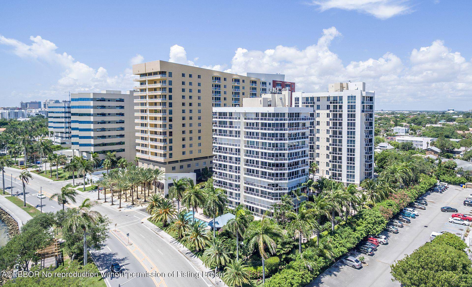 Boutique building with Intracoastal and Ocean views.