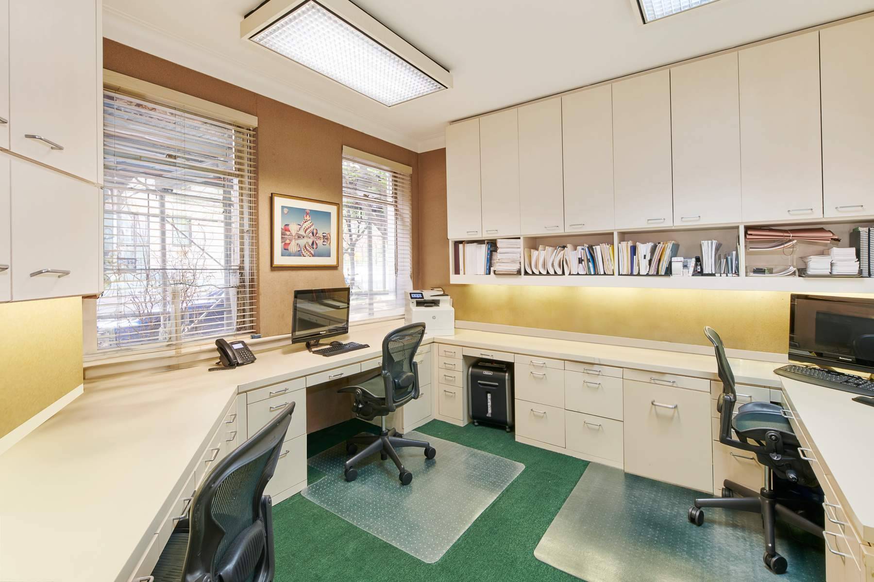 Rare to find this prime corner office for sale, ideally located in a prestigious white glove upper east side cooperative building on Fifth Avenue and 68th Street in Lenox Hill.
