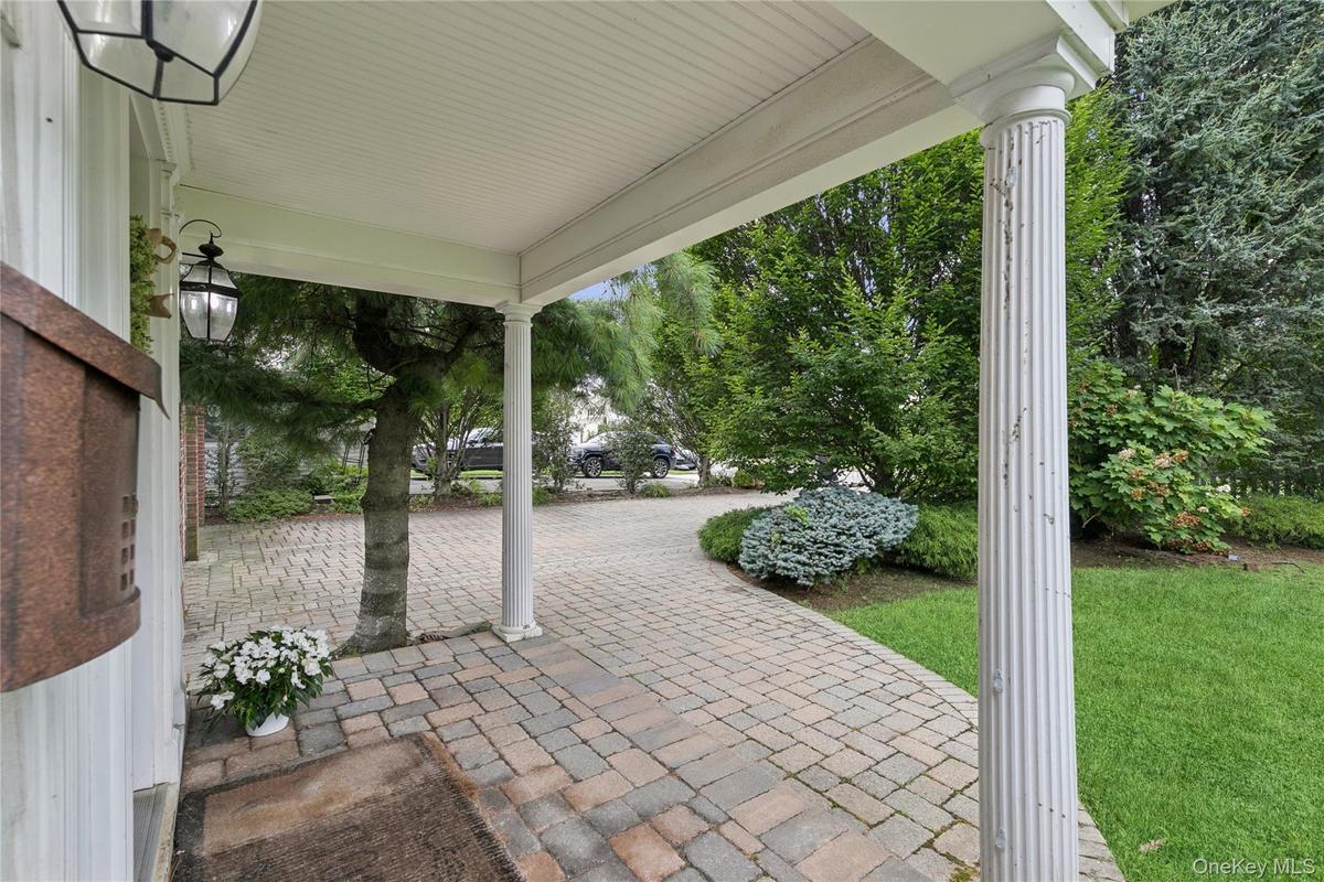 View from covered side entry to the driveway