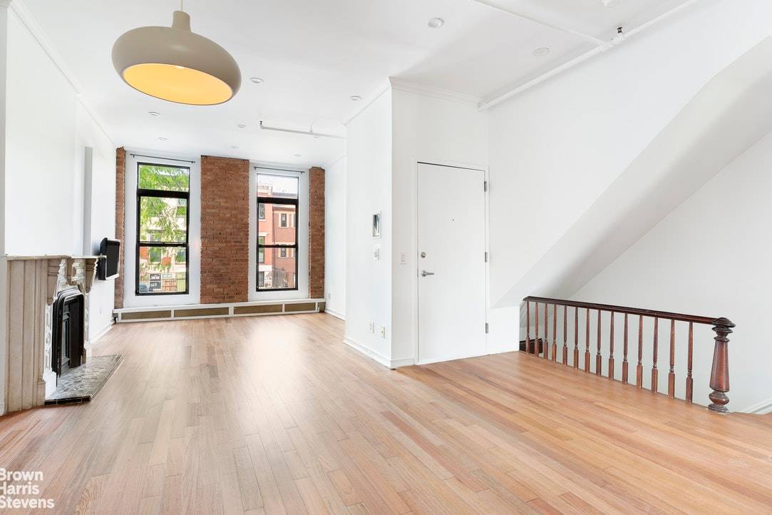 Loft like living in this wide open, bright and spacious duplex on the parlor and garden levels of a 20' wide brownstone in prime Bed Stuy.