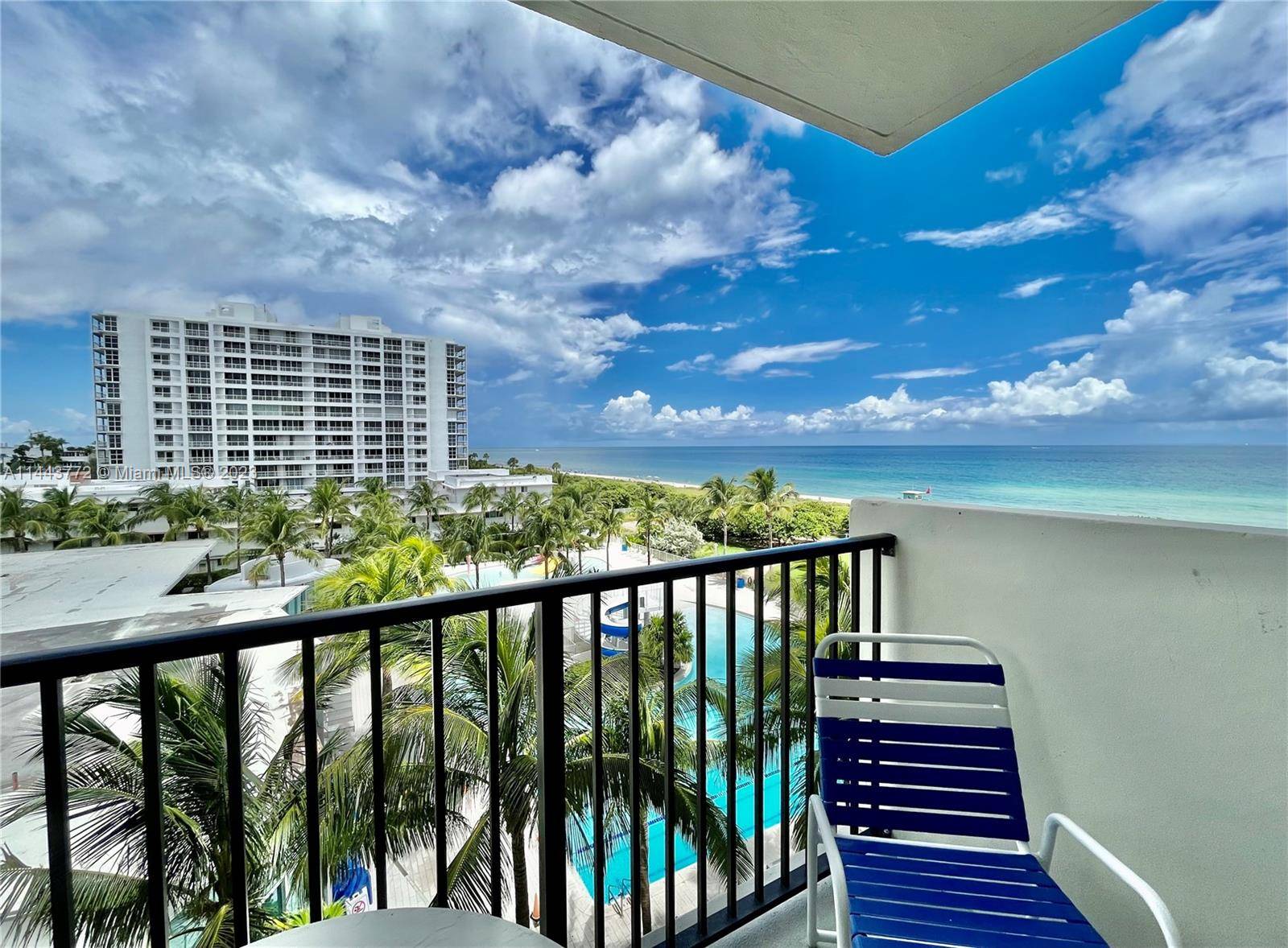 Enjoy breathtaking ocean views and a prime Surfside location with this fully furnished condo at The Manatee.