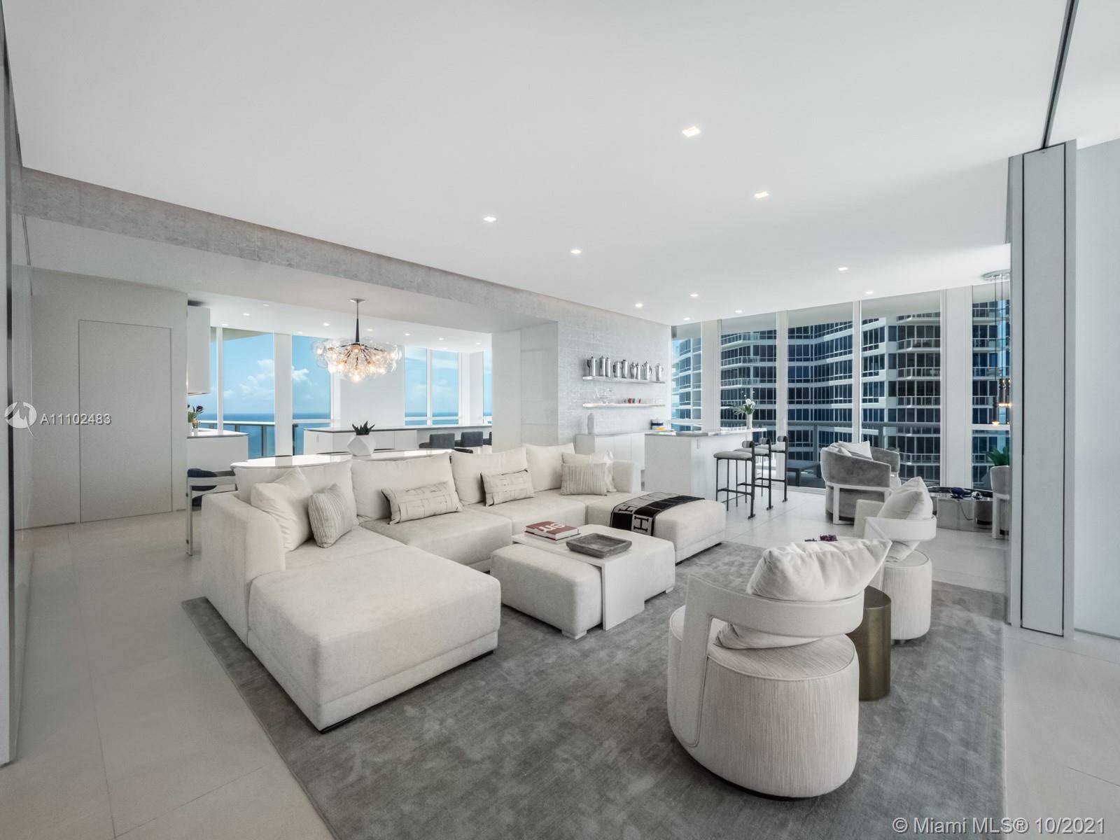 A modern oceanfront paradise in the heart of the city, this residence was completely renovated with no expense spared.