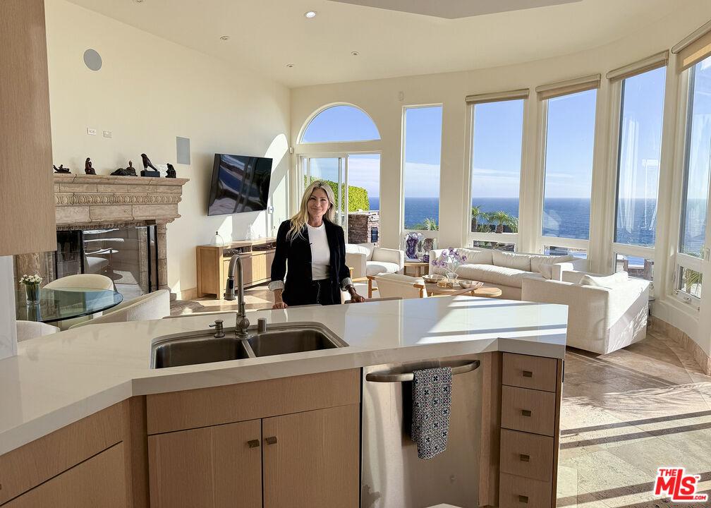 kitchen opening up to family r