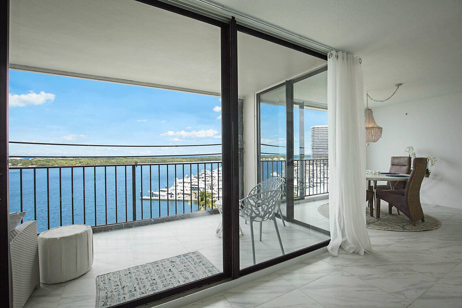 When you enter this 9th floor apartment you are met with a breathtaking view.
