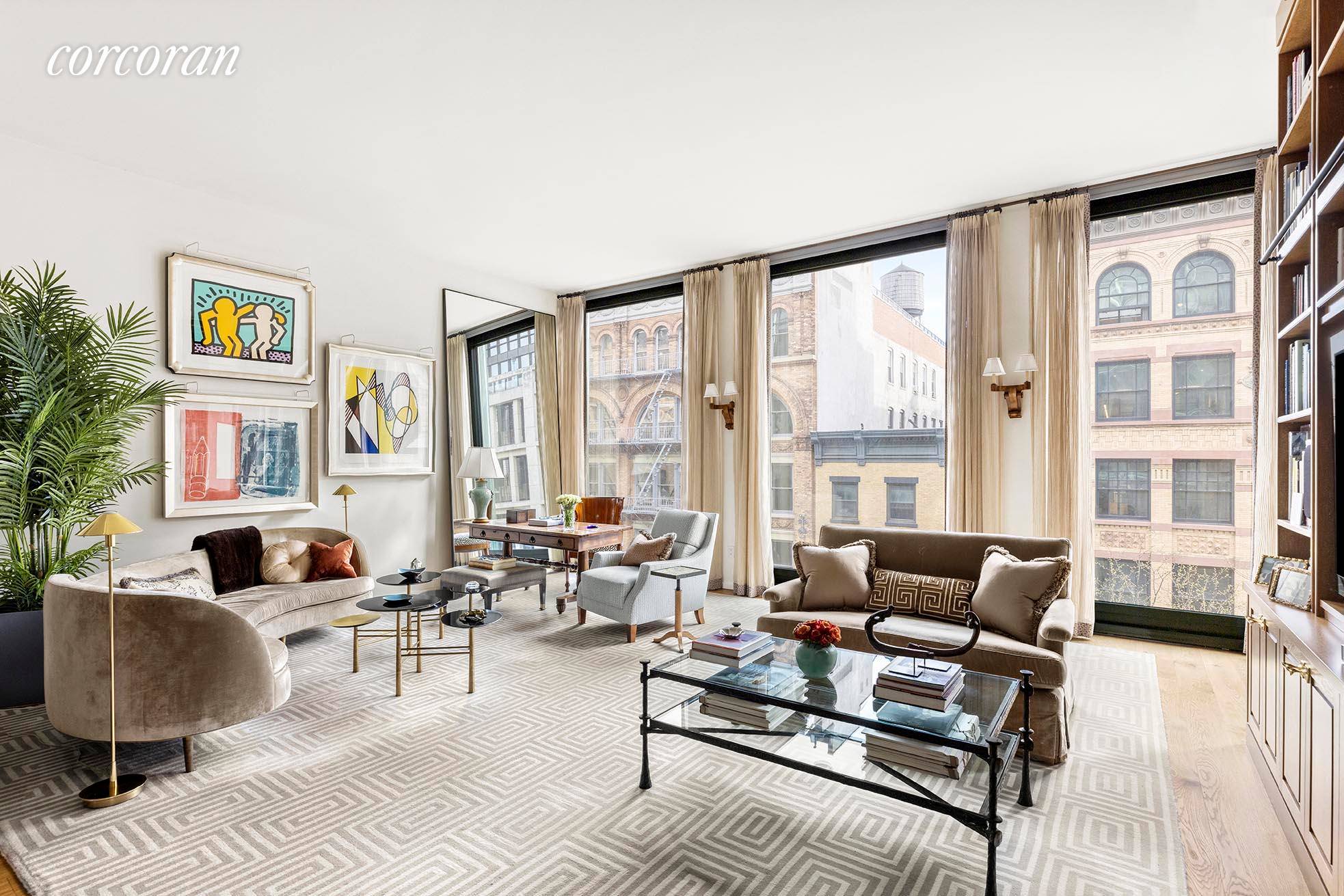 Residence 6A at 40 Bond Street Three Bedrooms Three Bathrooms Powder Room 2, 617 Sq Ft 40 Ft of Linear South Facing Windows on Bond Street Perfectly perched above cobblestoned ...