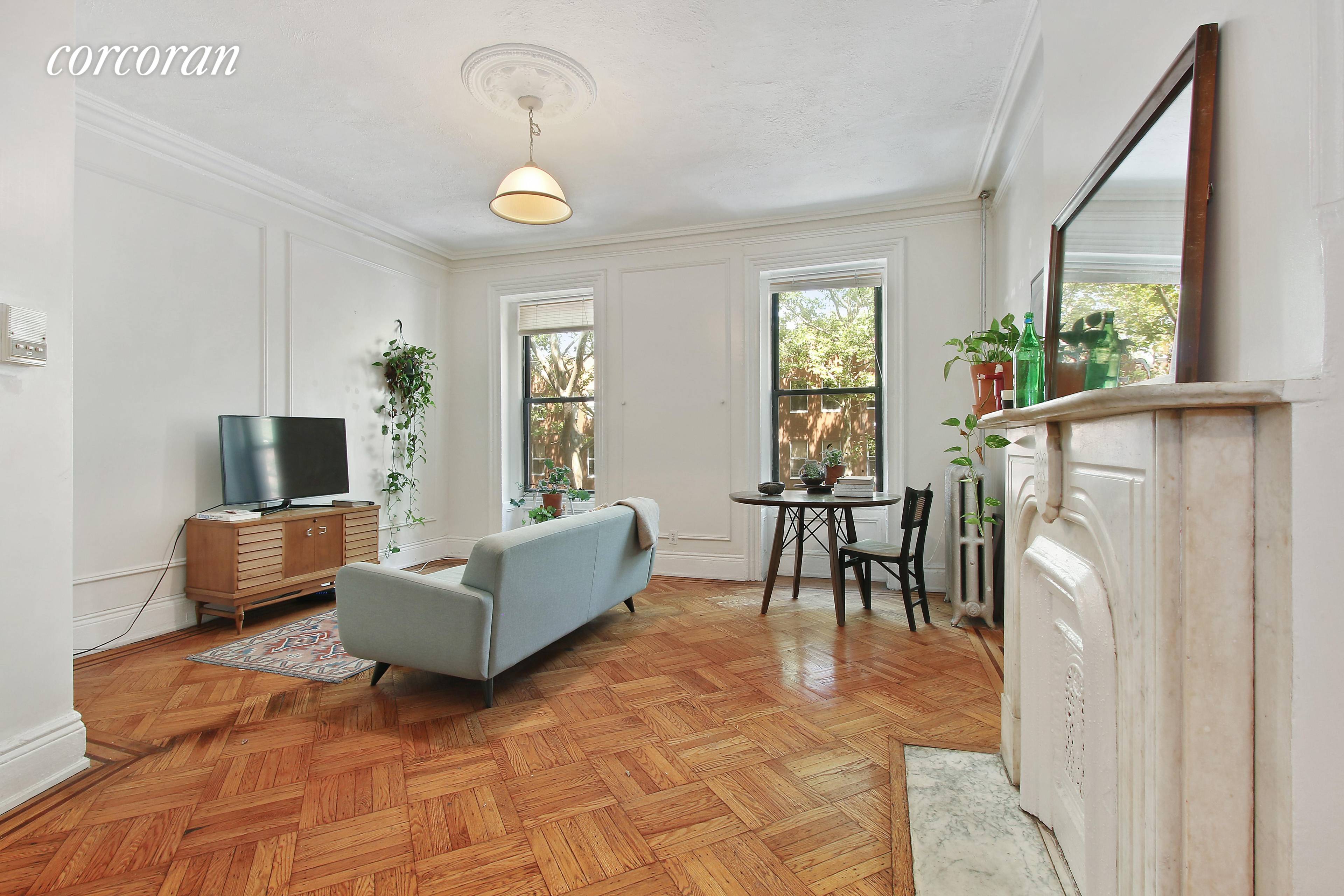 Located centrally in Clinton Hill, this floor through two bedroom has received a new renovation.