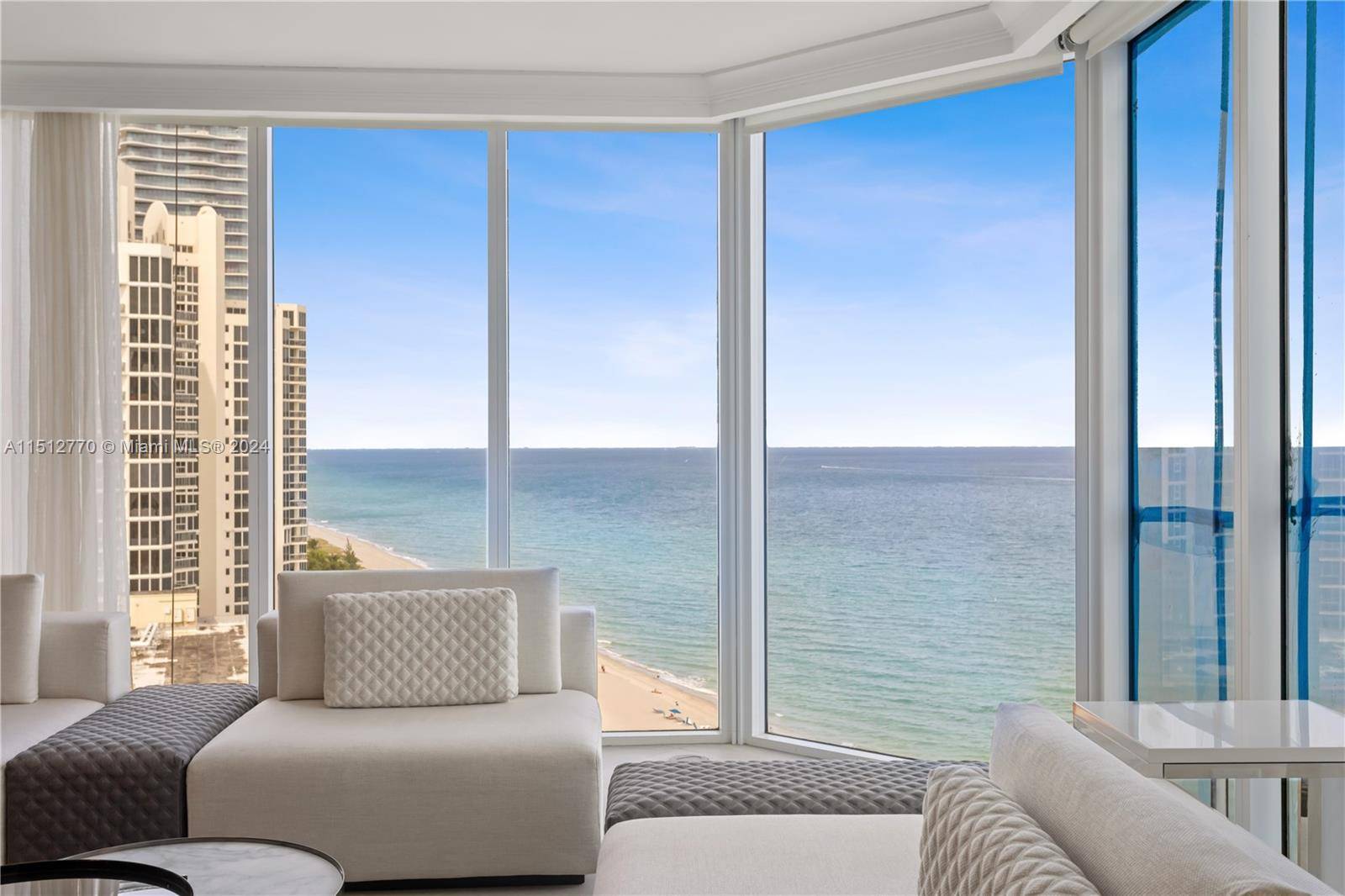 Enjoy the breathtaking simultaneous ocean and intercoastal views from this spectacular luxury unit on the 17thfloor of Ocean Two Condominium.