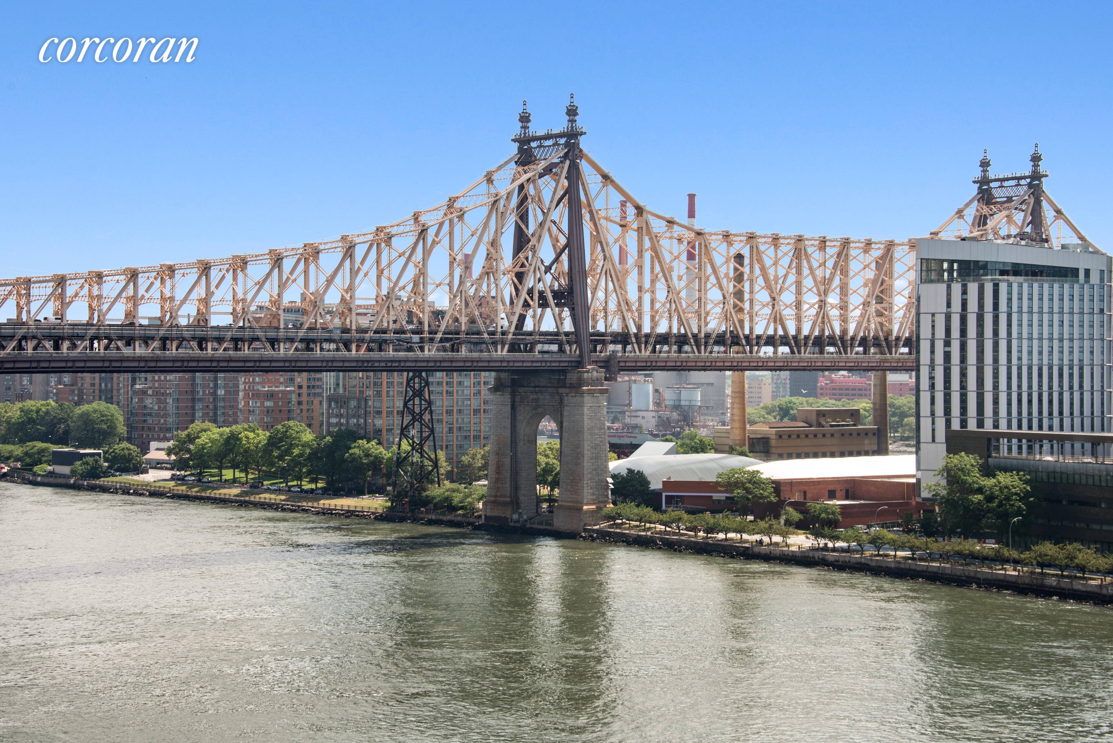This spacious and sunny 4 and a half room apartment with Central A C has beautiful views of the East River and 59th Street Bridge.