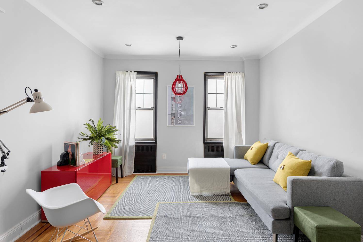 This bright, top floor corner one bedroom in a pet friendly Ditmas Park co op has an airy open layout and is filled with lovely details such as arched entryways ...