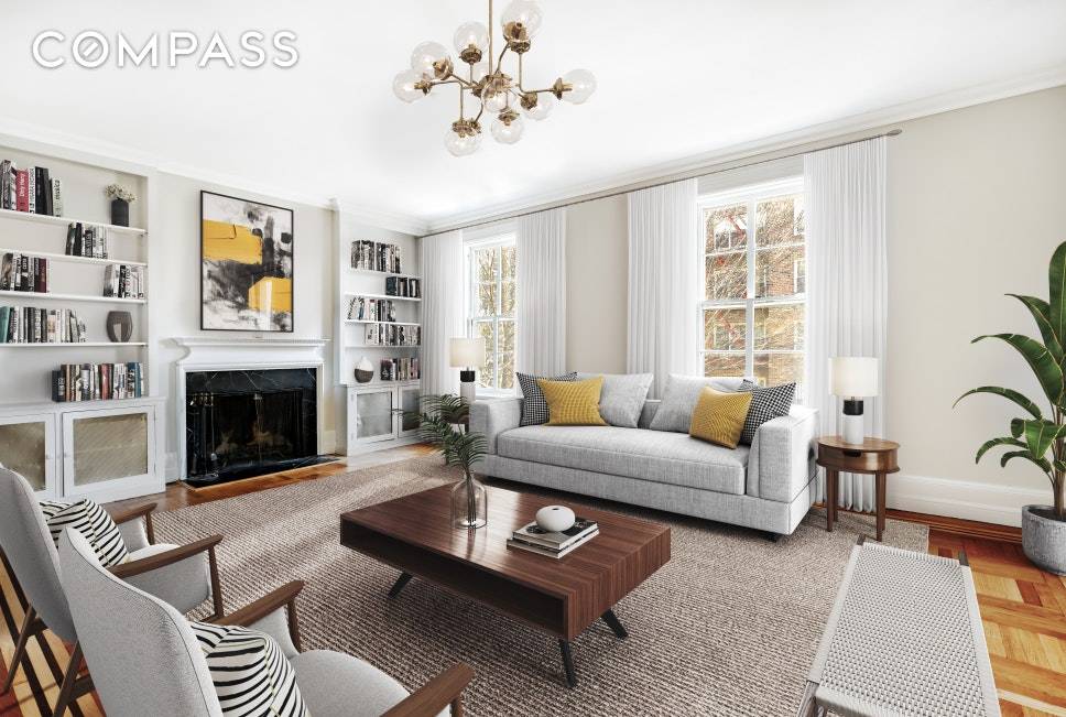 Gracious living at this rarely available Chateau coop, an oversized seven room home with four bedrooms and two baths in historic Jackson Heights.