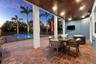 Covered Balcony with pool views