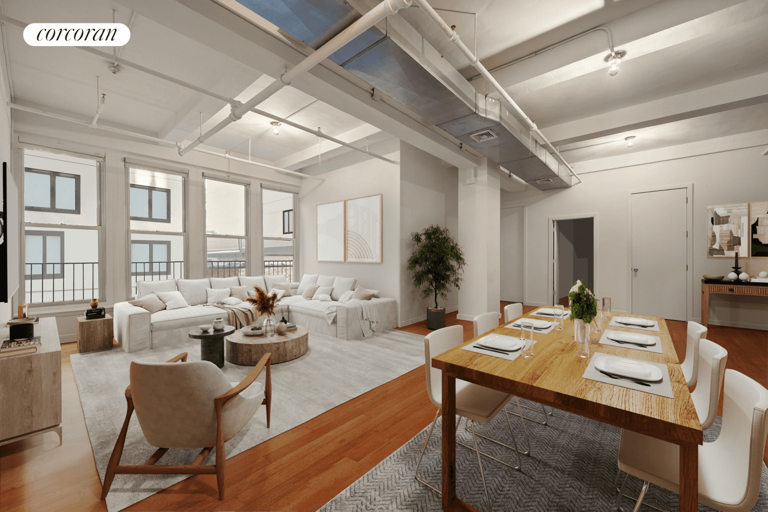 Come home to true loft living in the heart of Chelsea in this sprawling 4 bedroom plus home office, 2 bathroom home featuring endless southern light.