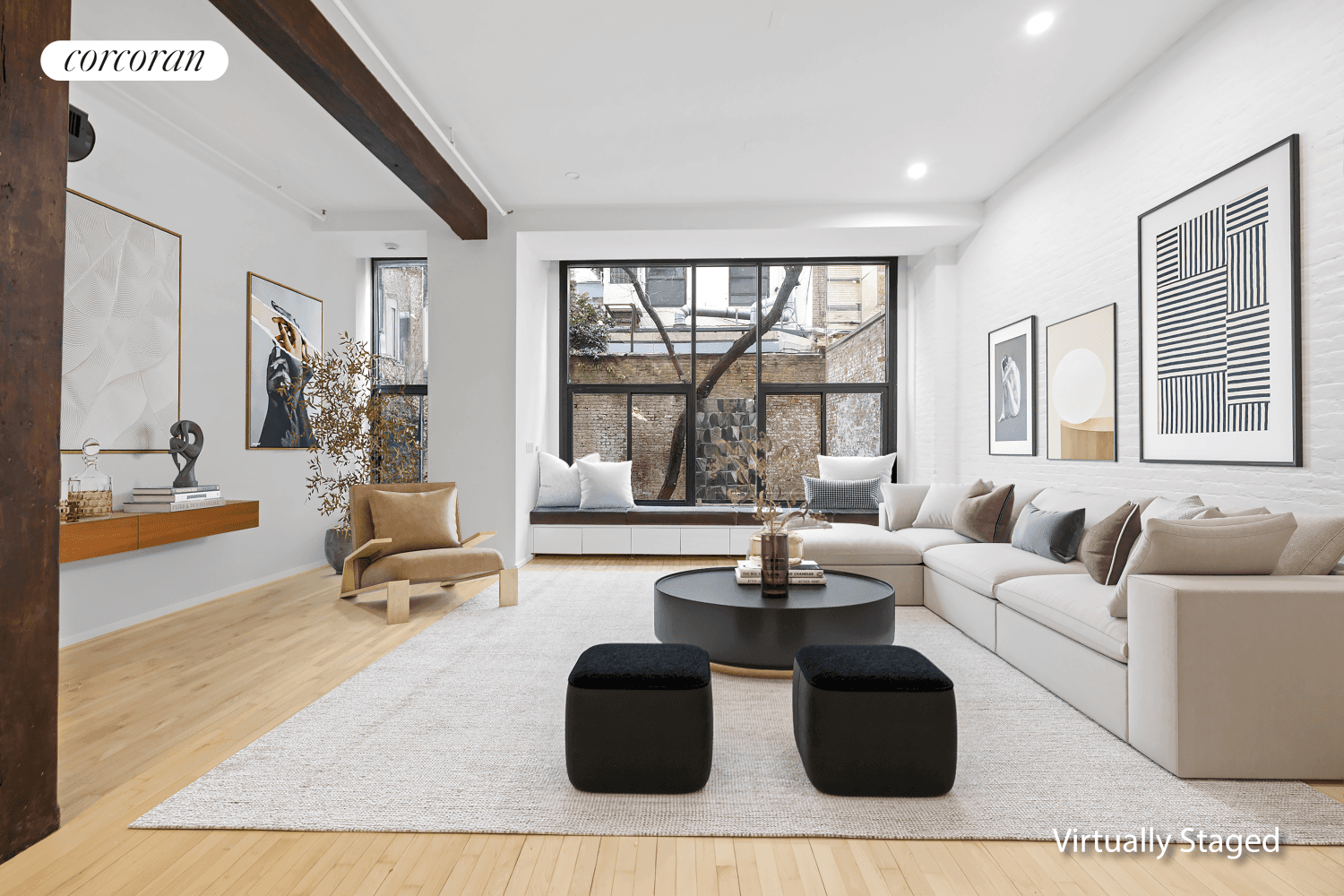 The perfect blend of SoHo loft living with private outdoor oasis.