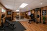 stagged gym in basement