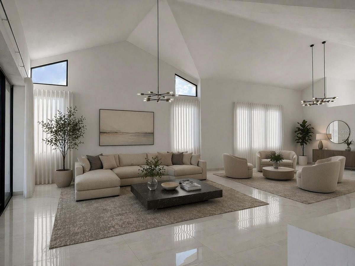 AI virtually staged Living Area