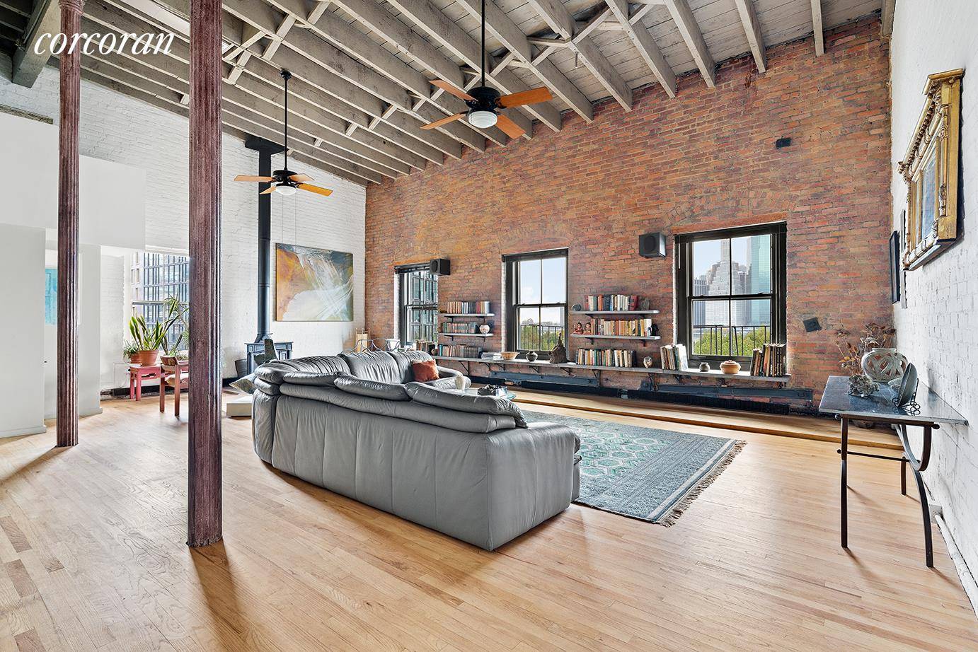 This stunning 2 bedroom, 2 bathroom waterfront duplex loft perched on the fifth floor of a boutique elevator coop offers architectural detailing rarely found in today's market with a private ...