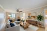 Family room staged