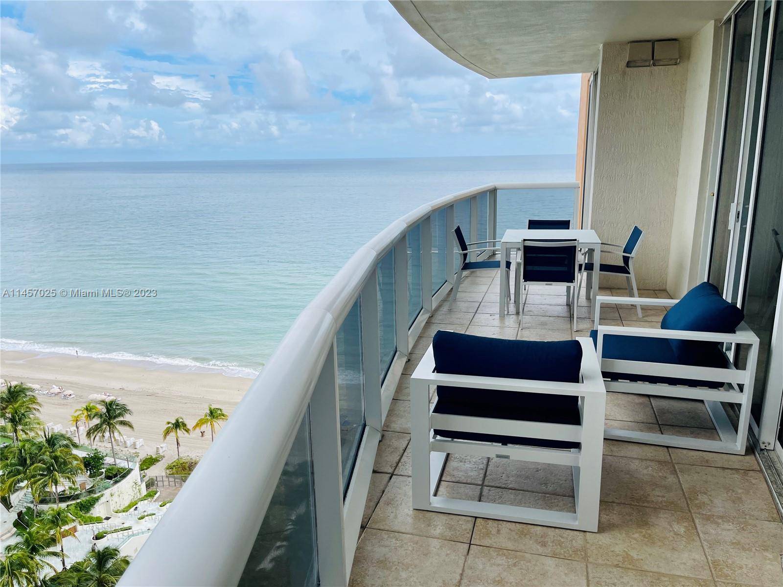 Luxurious apartment in sunny Isles Beach, ocean and intercostal view from the balcony and bedroom.