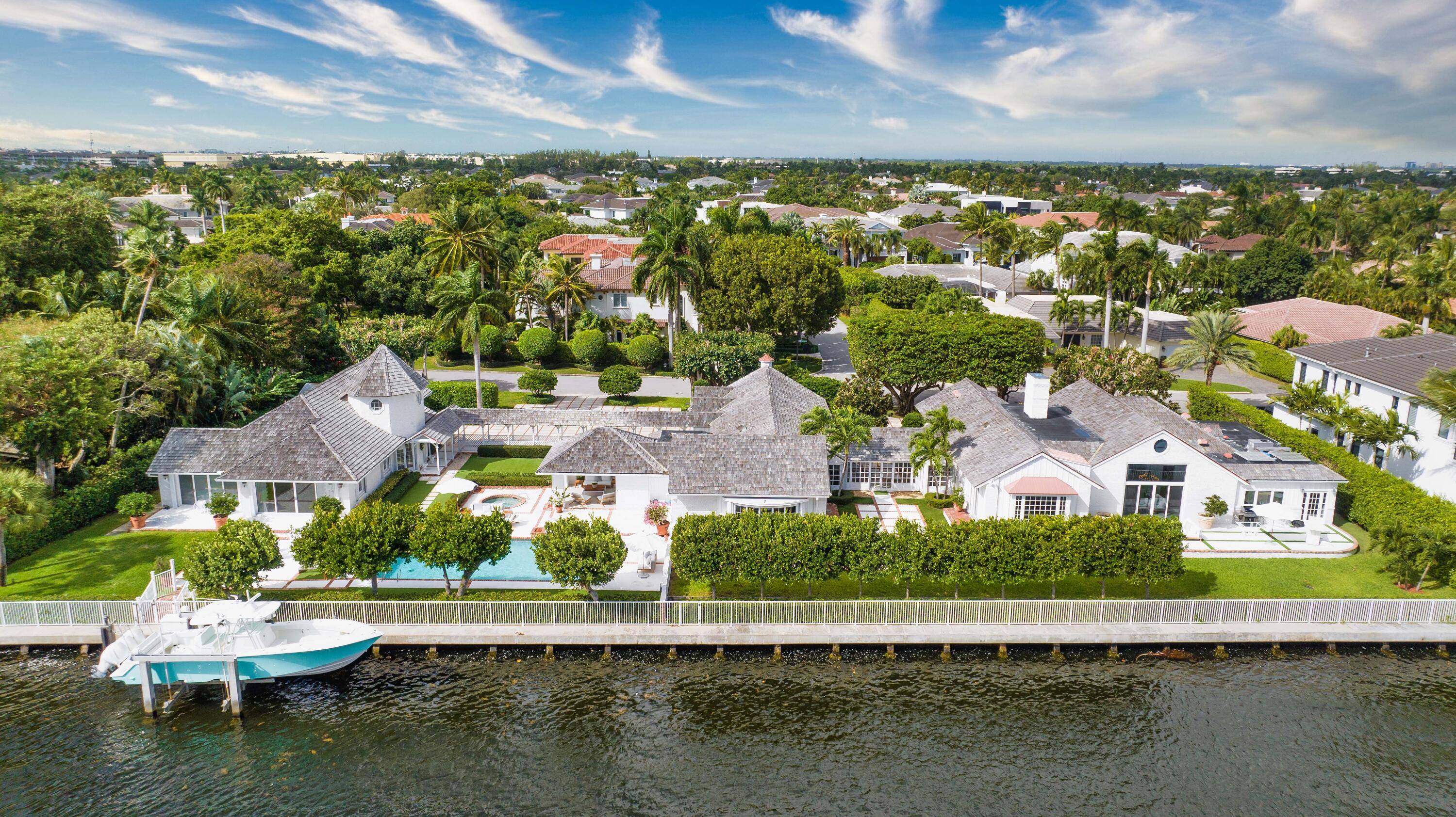 ''The Carpenter Estate'' on Royal Palm Yacht Country Club's prestigious Intracoastal and sited on 2.