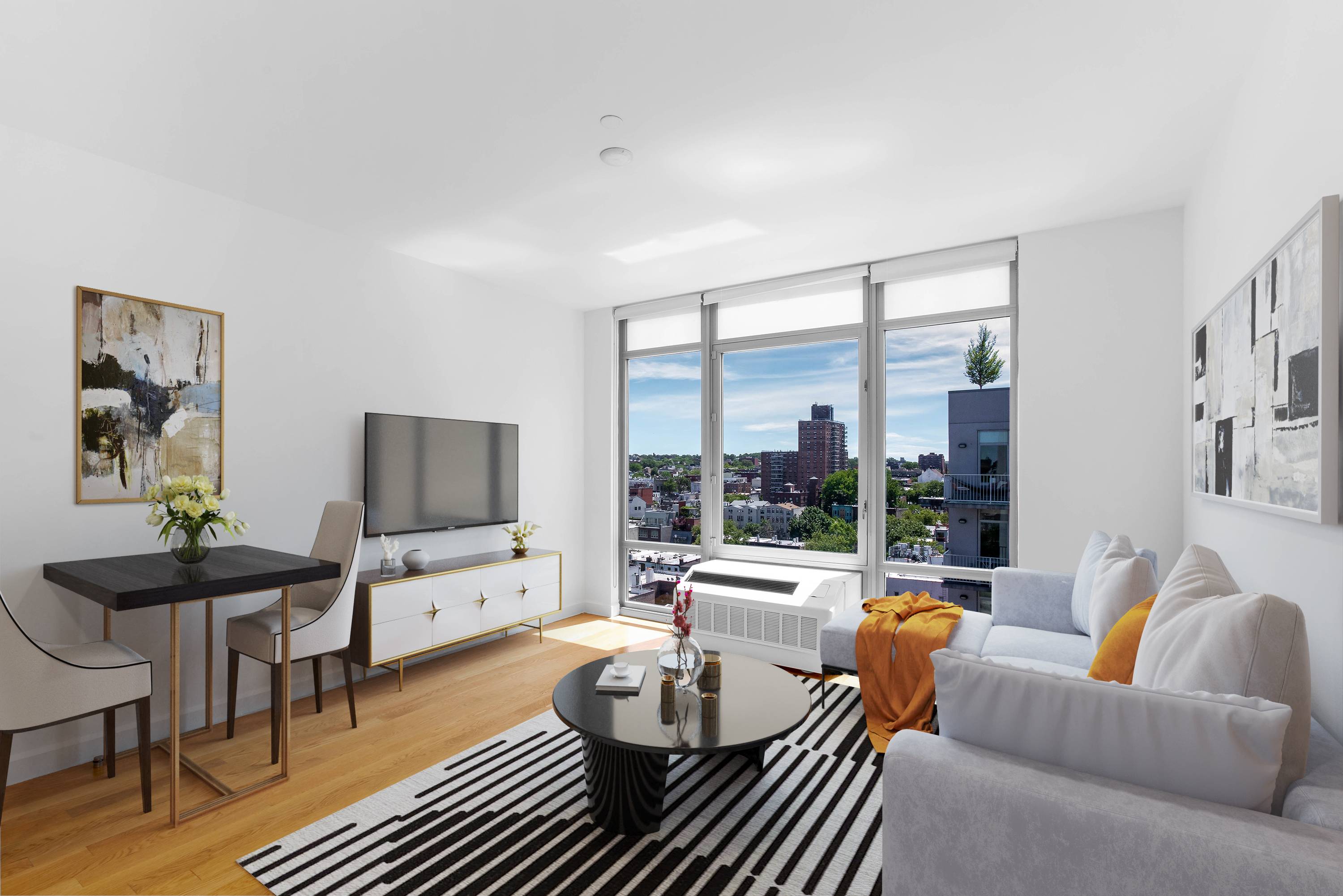 Park Slope The Landmark Large 1BD with Floor To Ceiling Windows with Gourmet Kitchen with Stainless Steel Appliances, Washer Dryer in Unit all in a Luxury Doorman Building with Roof ...