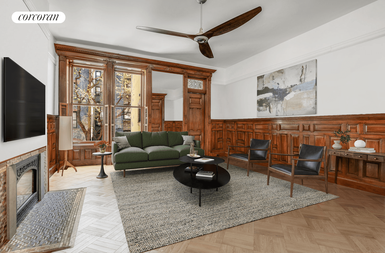 OLD world splendor meets modern in a 'smart' townhouse LOCATED ON THE PRETTIEST BLOCK IN HISTORIC SUGARHILL.
