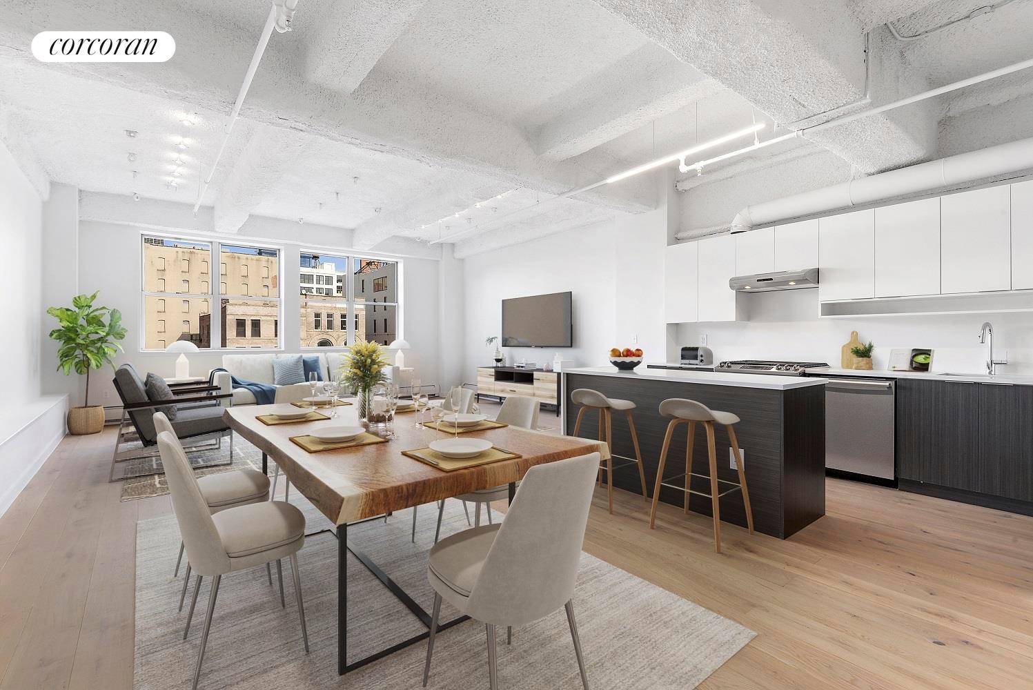 No Fee Fully renovated Sprawling and unique 1250sf Gallery Loft.
