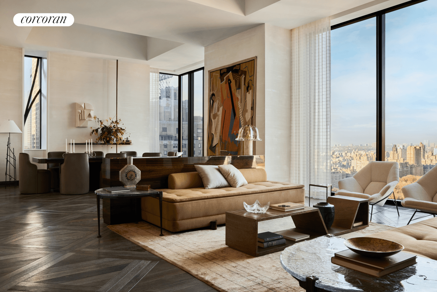 IMMEDIATE OCCUPANCY Enjoy beautiful views, light and high design in this prime full floor residence at 111 West 57th Street.