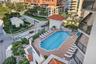 View from balcony to pool area