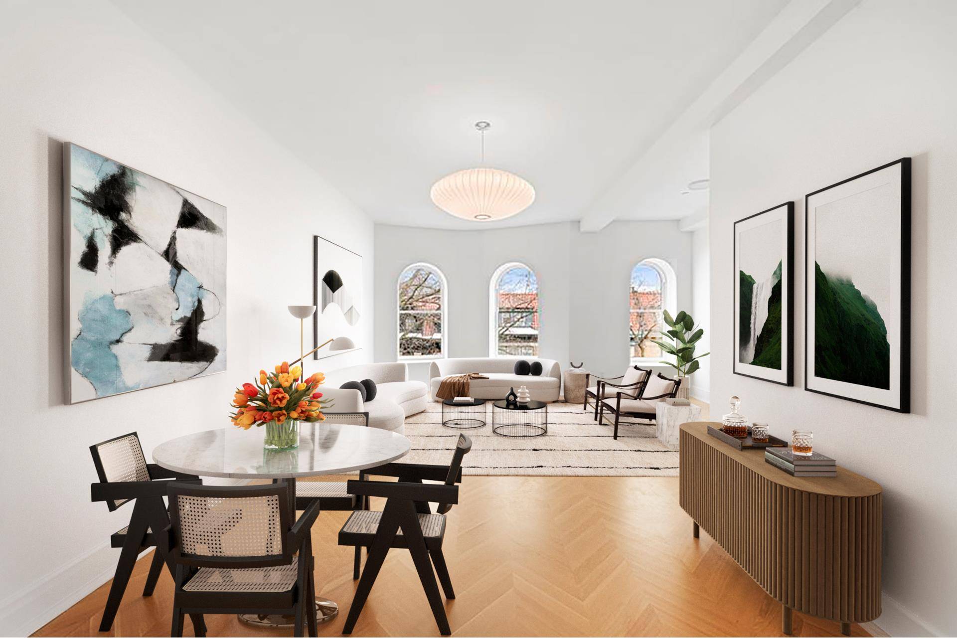 The 590 6th Street Condominium reimagines Park Slope townhouse living with eight elegantly constructed floor through homes.